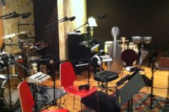 Prepping for String Quartet Recording in Our Studio